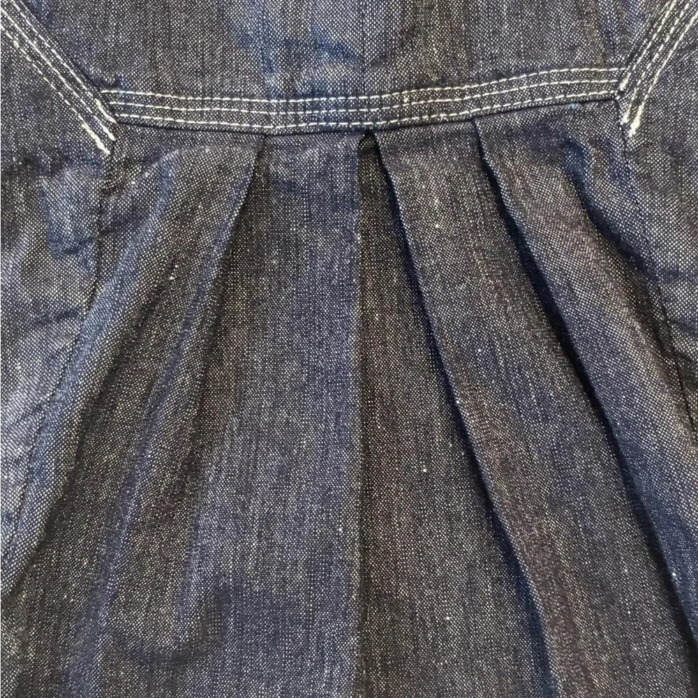 Bebe Dark Wash Denim Pencil Skirt Italian Fabric Contrast Stitch Size 2